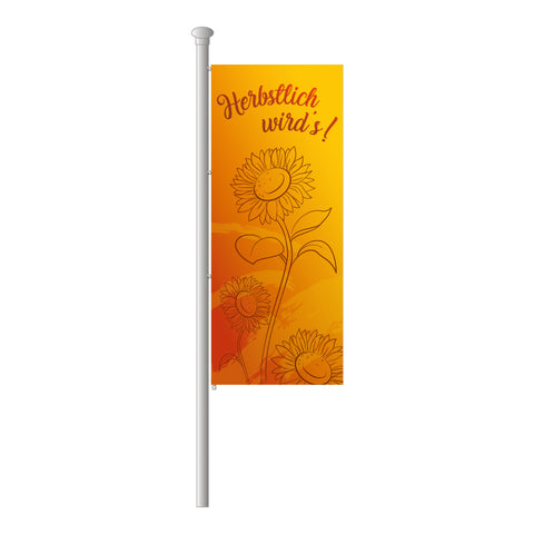 Hissfahne im Hochformat "Herbstlich wird's"