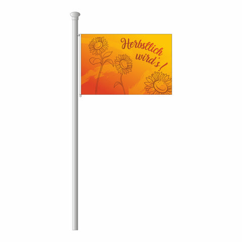 Hissflagge im Querformat "Herbstlich wird's"
