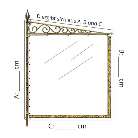 Klarsichthülle als Regenschutz für Ihre Standarte