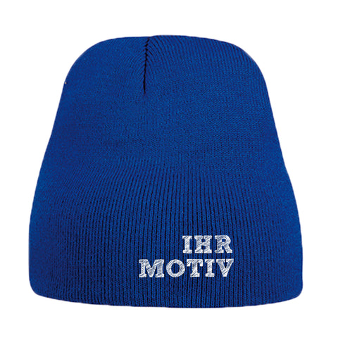 Enganliegende Strickmütze ohne Umschlag
