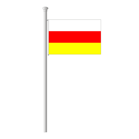 Südossetien Flagge Querformat