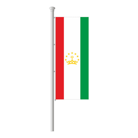 Tadschikistan Hissfahne im Hochformat