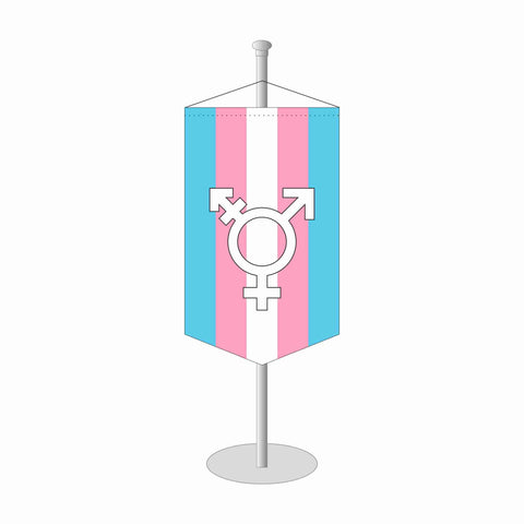 Transgender Tischbanner mit Symbol