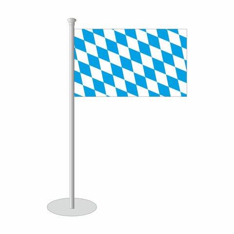 Tischfähnchen Bayern, bayerische Raute in weiß/blau