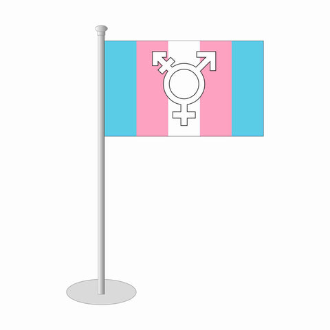 Transgender Tischfähnchen mit Symbol
