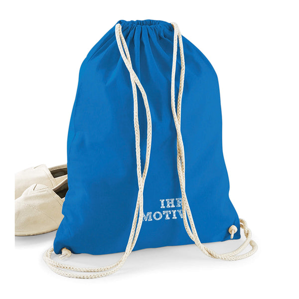 Ihr Motiv wird auf einer Seite des Beutels im unteren Drittel eingestickt