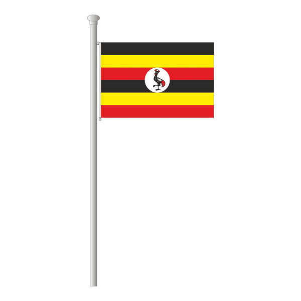 Uganda Flagge Querformat