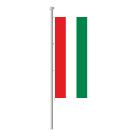 Ungarn Hissfahne im Hochformat