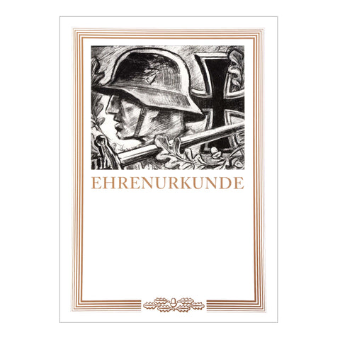 A4 Ehrenurkunde Retro mit Bildmotiv