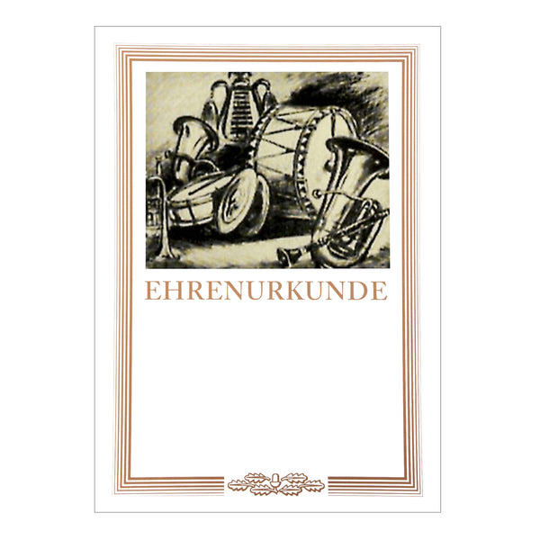A4 Ehrenurkunde Retro mit Bildmotiv