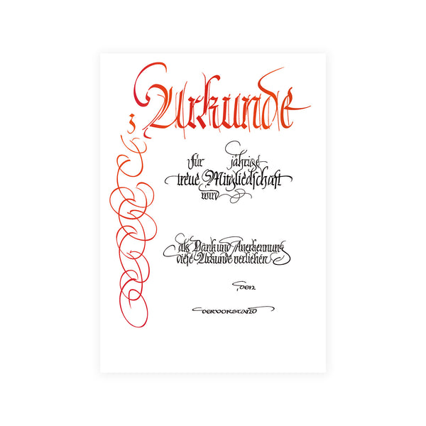 Urkunde mit Lagertext Nr. 40