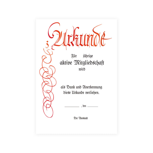 Urkunde mit Lagertext Nr. 85