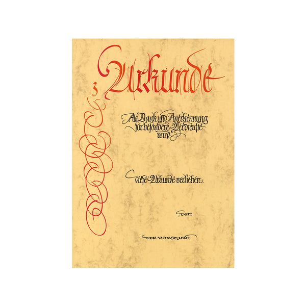 Urkunde mit Lagertext Nr. 39