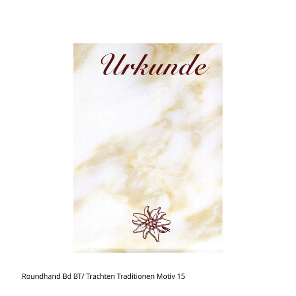 Schönes Edelweiß für Trachtenvereins-Urkunden