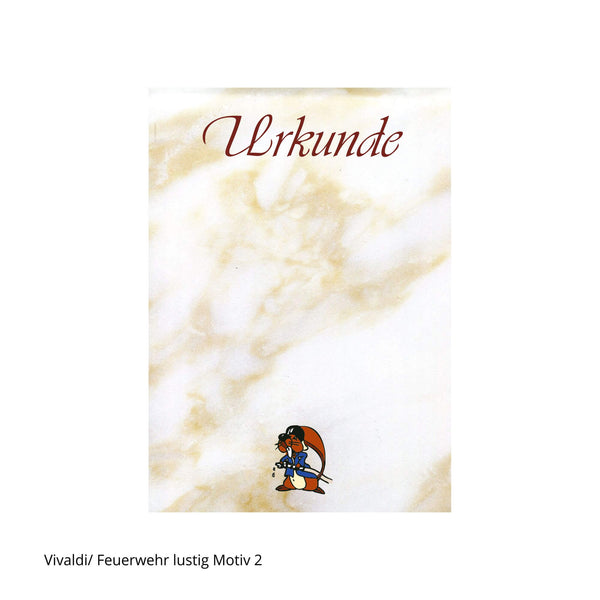 Biber auf Urkunde der Feuerwehr