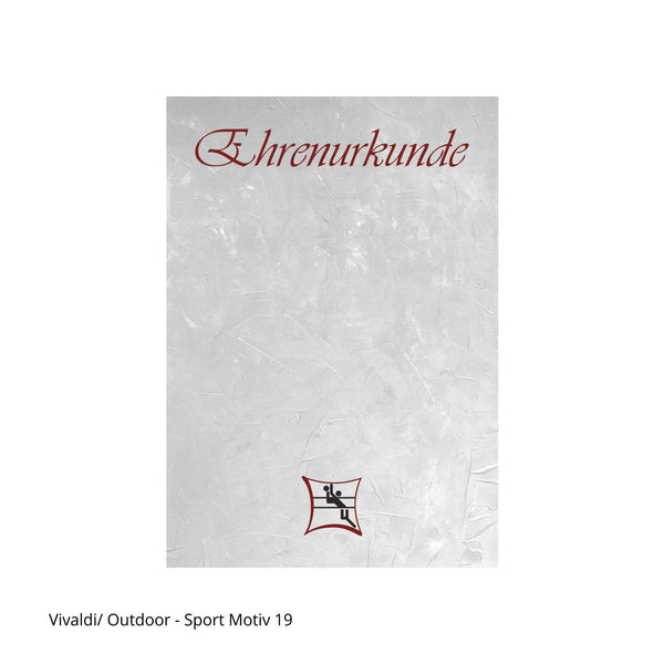 Ehrenurkunde ohne Text mit Piktogramm Beachvolleyball