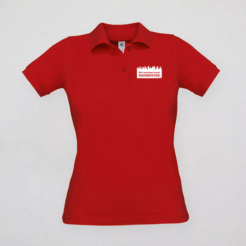 Poloshirt Damen - Wir machen auch Hausbesuche