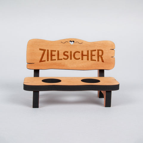 Schnapsbank mit 2 Gläsern Zielsicher