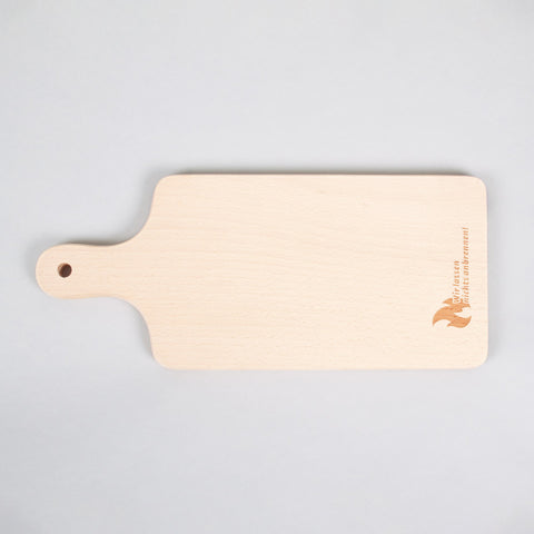 Schneidebrett Buche Wir lassen nichts anbrennen