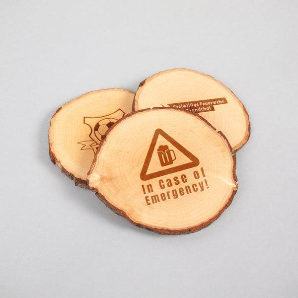 Untersetzer rund In Case of Emergency