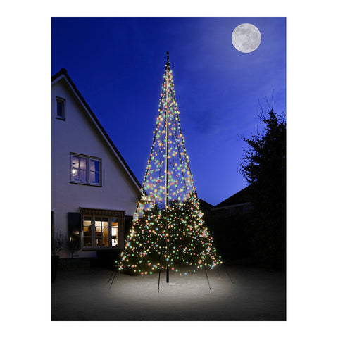 Weihnachtsbaumbeleuchtung für Fahnenmast - mehrfarbig
