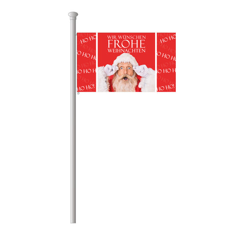 Hissflagge im Querformat "Wir wünschen Frohe Weihnachten"