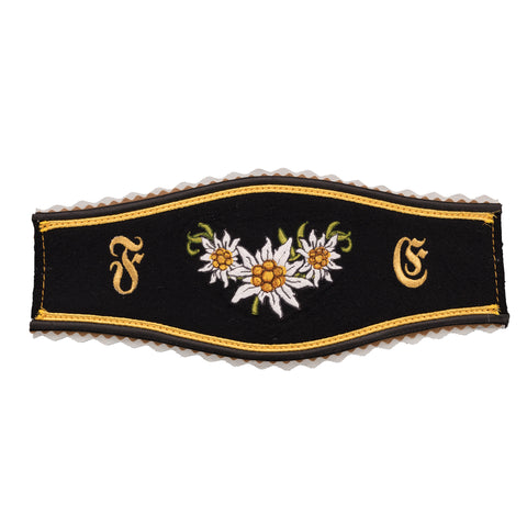 Brustschild für Tracht mit Edelweiß und Initialien