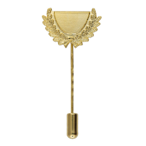 Eichenlaub-Halbkranz gold lange Nadel