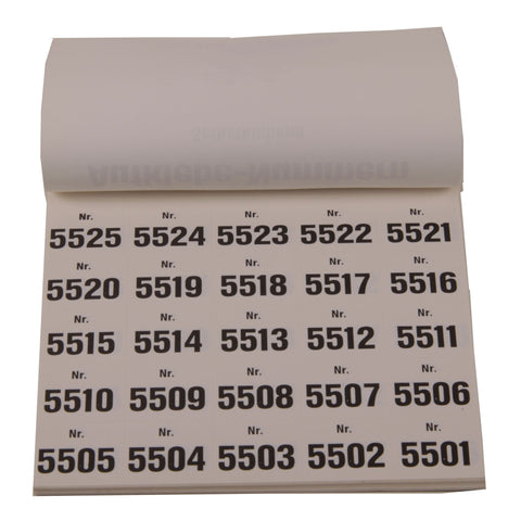 Gewinnaufklebenummern