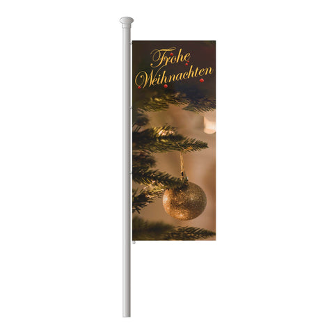 Hissfahne "Frohe Weihnachten" Weihnachtsbaum