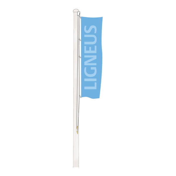 Holzfahnenmast Ligneus weiß