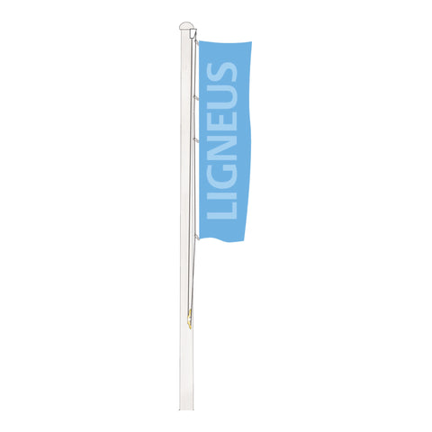 Holzfahnenmast Ligneus weiß
