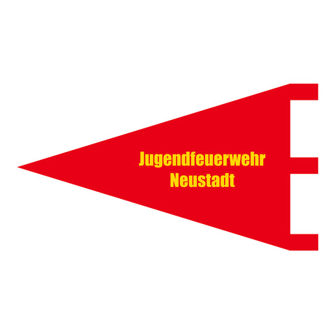 Jugendfeuerwehrwimpel 2-zeiliger Text