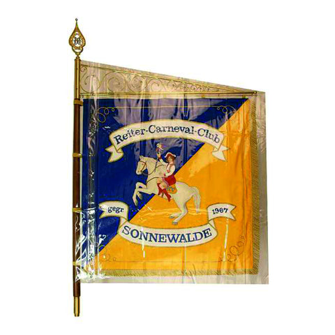 Klarsichthülle zum Schutz der Standarte bei schlechtem Wetter