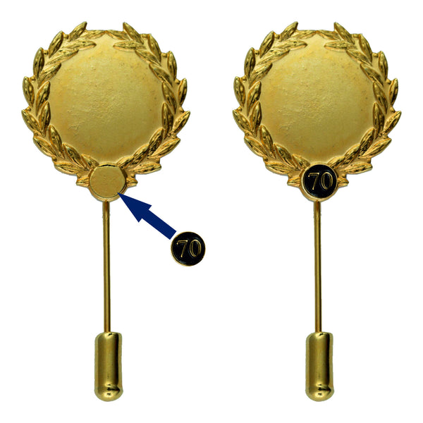 Lorbeerlaubkranz mit Zahlenplättchen