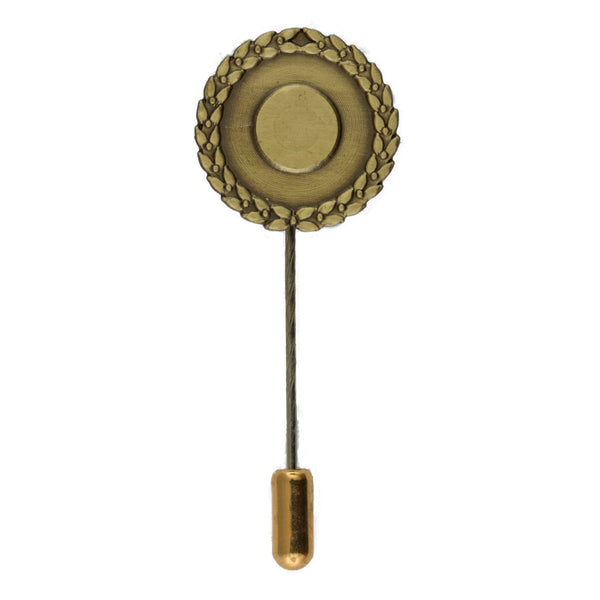 Lorbeerkranz bronze mit langer Nadel