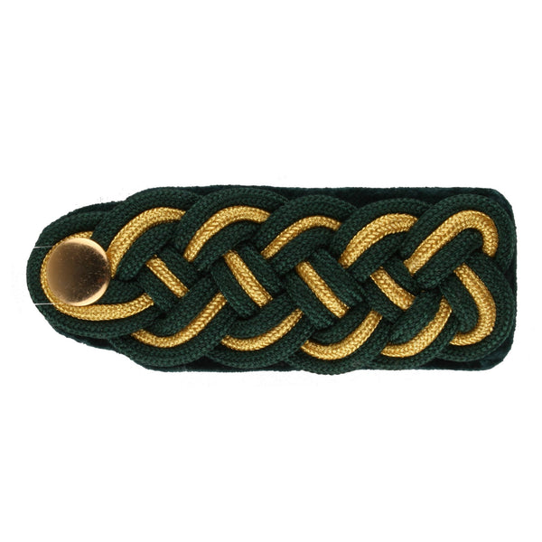 Deitert Schulterstücke Gold-grün - 8mm Textil-Gespinst Für Uniformen Und Kostüme