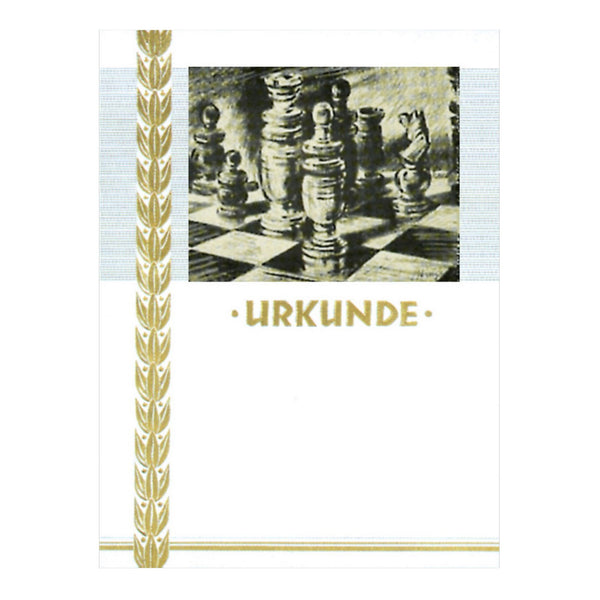 Urkunde mit Motiv Schach