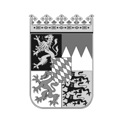 Fahnen des Bundesland Bayerns, weiß-blau, bayerische Raute oder Regierungsbezirksfahnen