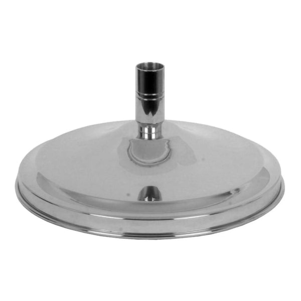  Detailansicht des verchromten Metall-Köchers mit lackierter Messingabdeckung