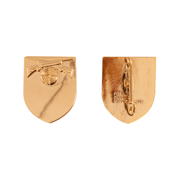 Schützenabzeichen Schild mit Gewehren und Scheibe