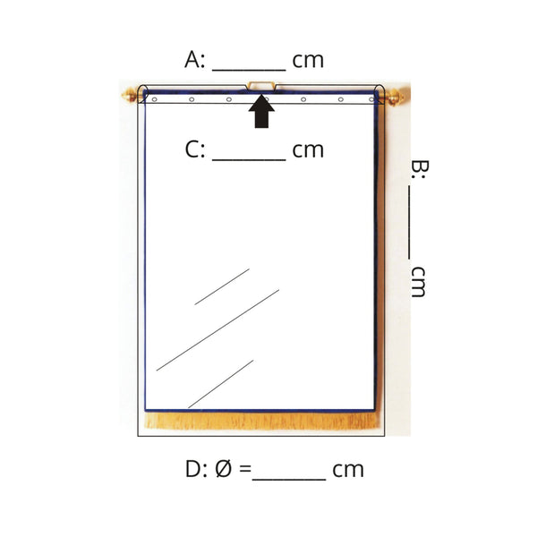 Klarsichthülle Banner am Querstab Sonderanfertigung