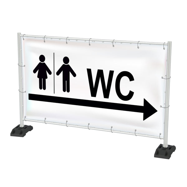 Bauzaunbanner "WC"
