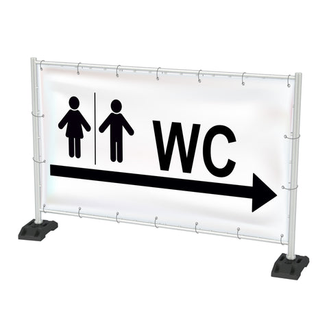 Bauzaunbanner "WC"