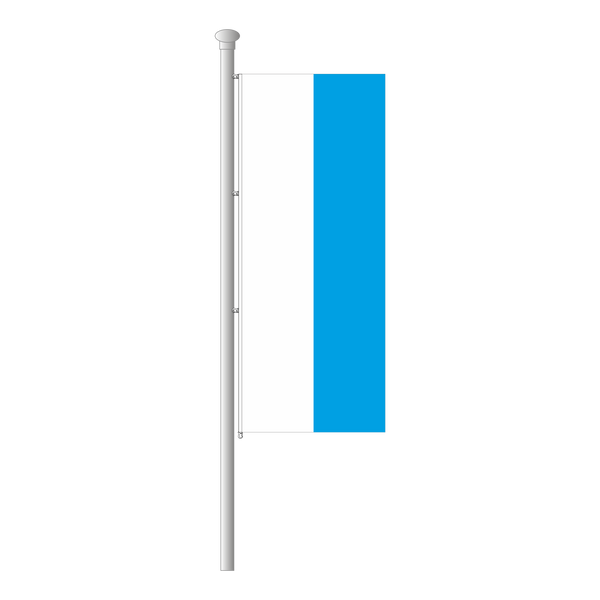 Bayern weiß-blau ohne Wappen Hissfahne im Hochformat