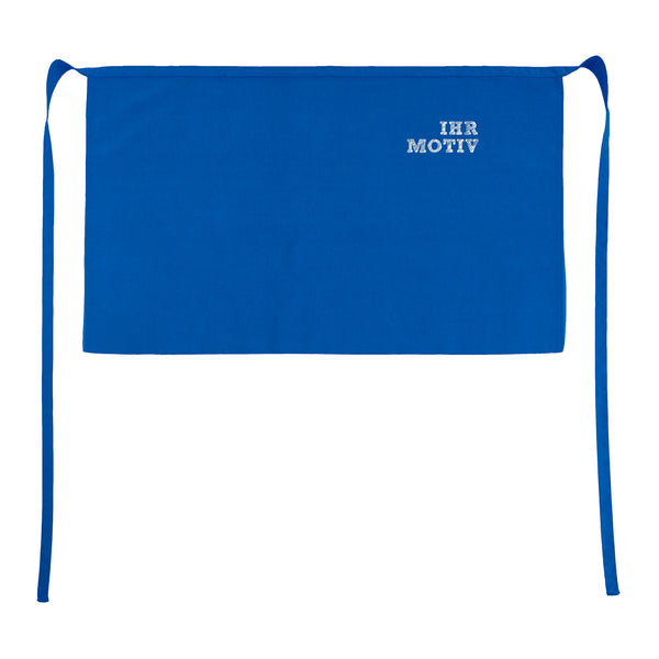 Bistroschürze bestickt an der linken Hüfte 