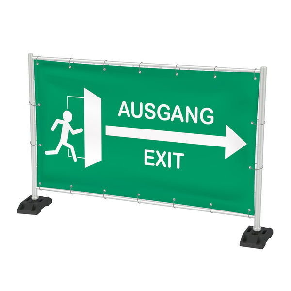 Bauzaunbanner "Exit"