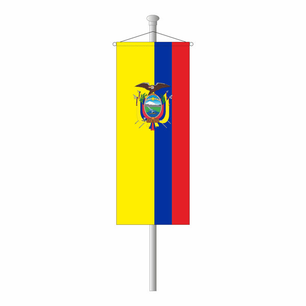 Ecuador mit Wappen Bannerfahne