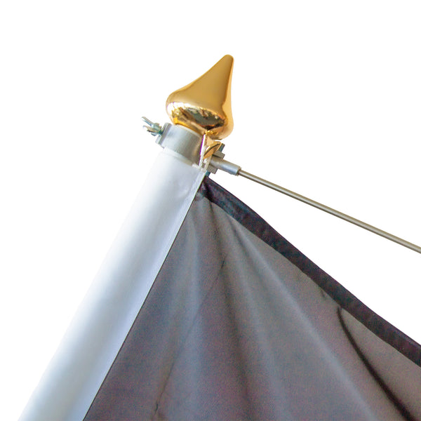 Detail halterung Flaggenstabilisator an Flaggenstange