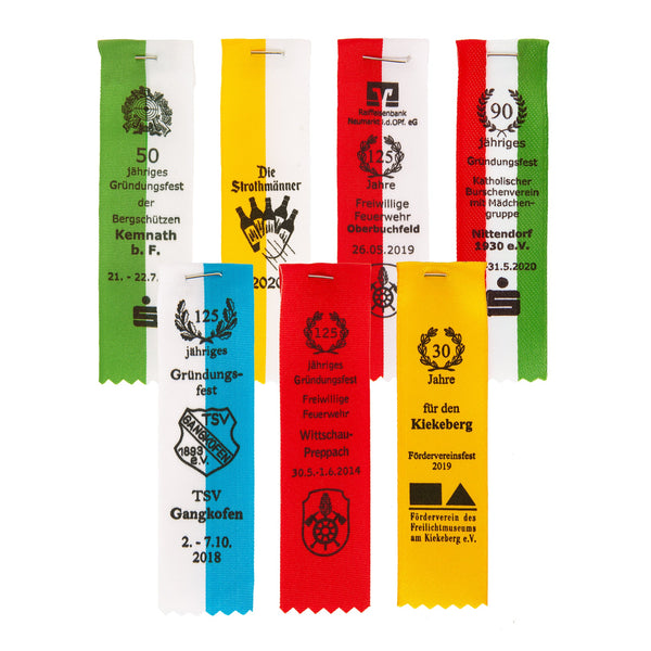 Bedruckte Festabzeichen
